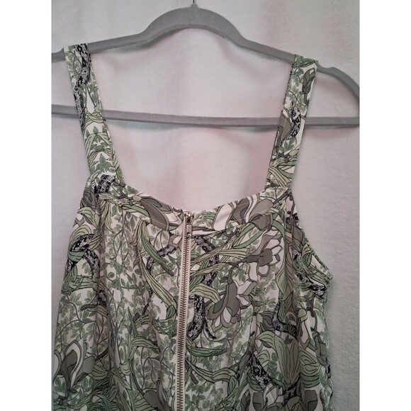 Guess Nicci Jumpsuit Snake In The Garden Scuffy Zip Front Cropped Lined Size S - Picture 4 of 12